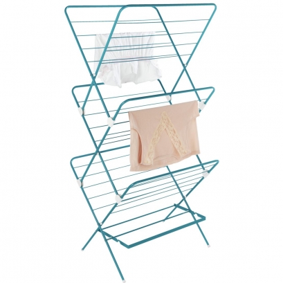 20m 3 Tier Indoor Clothes Airer - Fiesta Blue